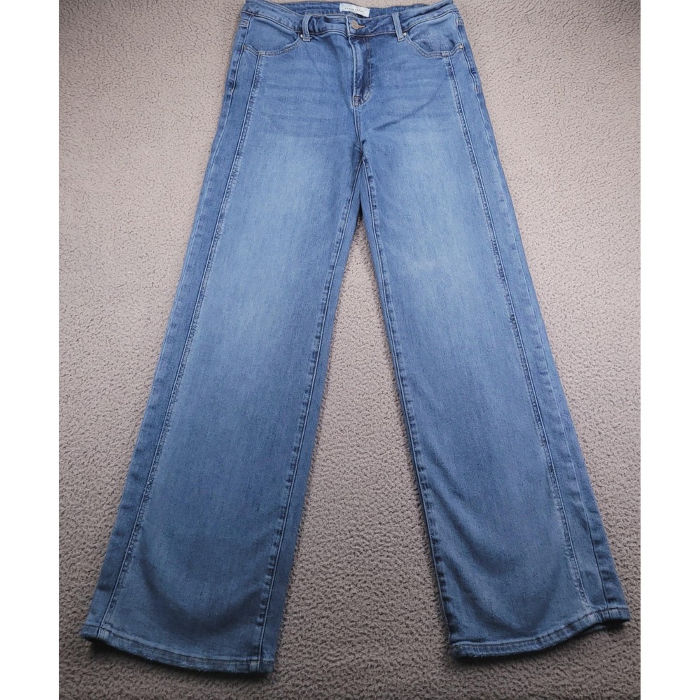 RISEN Jeans Womens Size 15/32 Wide Leg High Rise Medium Wash Stretch Denim 32x33